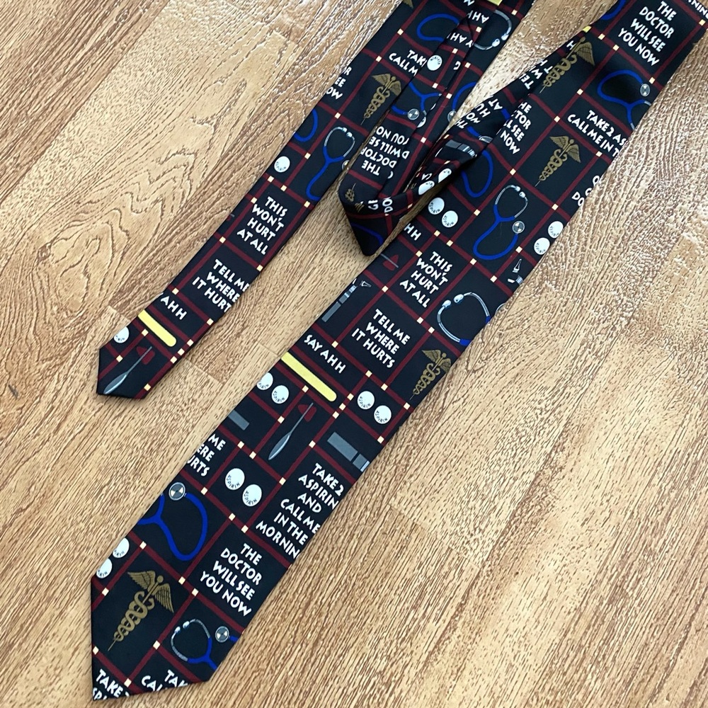 Wild Ties Doctor Medical Healthcare Themed Microfiber Neck Tie